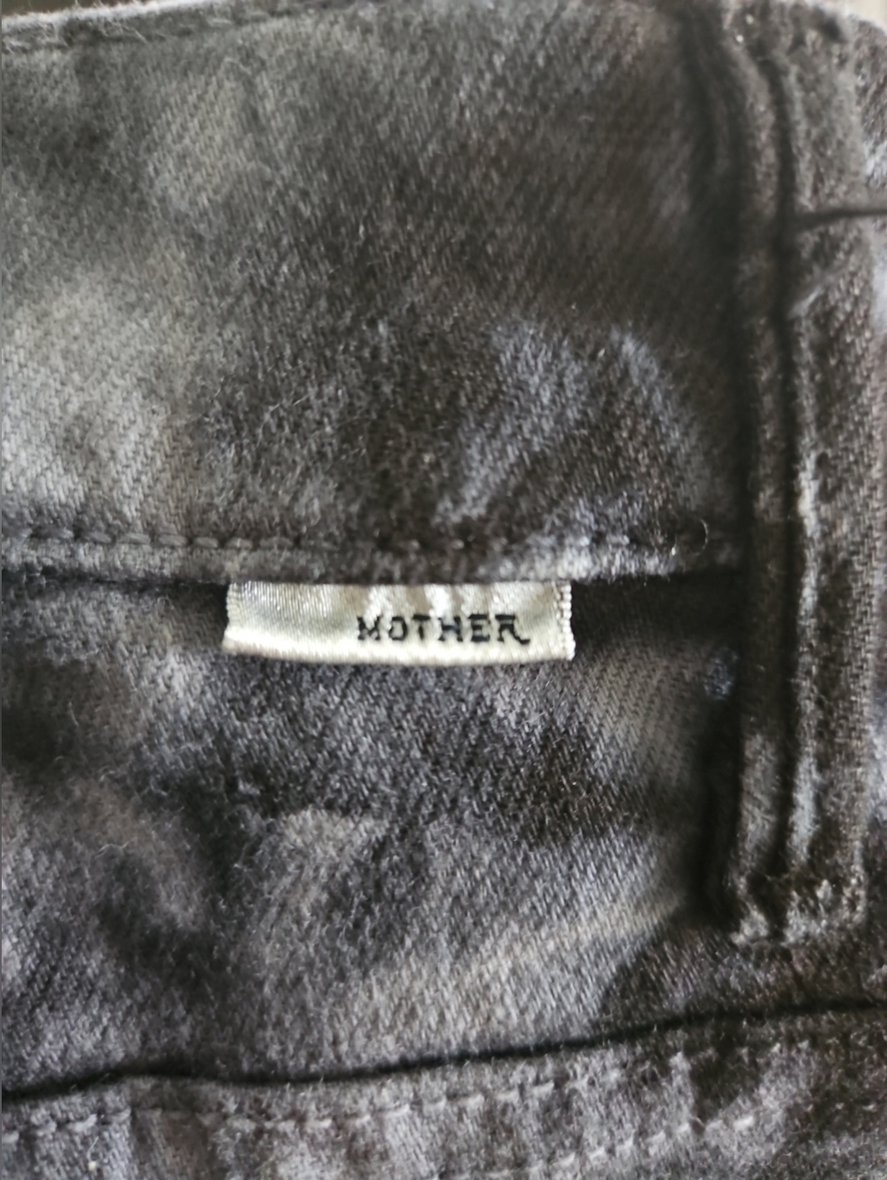 MOTHER Winding Paths Skinny Jeans Black White Tie Dye High Rise 28 NWT. - Picture 6 of 7